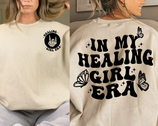 Healing Girl Era Sweatshirt: Sand / Lg